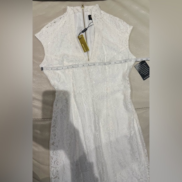 BOSTON PROPER White Lace Sleeveless Dress - Picture 5 of 9